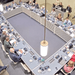 De Eerste Kamer voorafgaand aan de sessie van 19 mei.