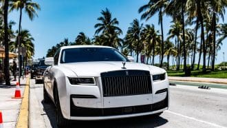 Foto van dure Rolls Royce in Miami Florida