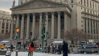 Foto van de rechtbank in New York