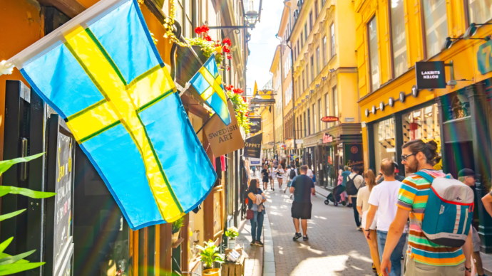 Winkelstraat in Stockholm Zweden