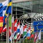 EU vlaggen in Brussel